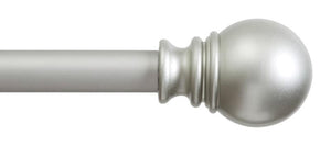 Open image in slideshow, Kenney  Satin Silver  Layla  Curtain Rod  30 in. L x 84 in. L Silver
