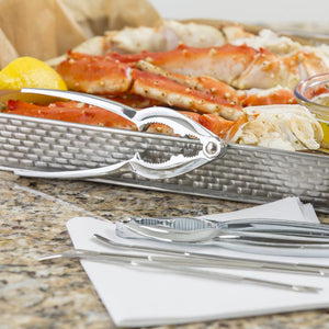 Tablecraft  Silver  Steel/Zinc  Lobster Crack and Fork Set  8 pk