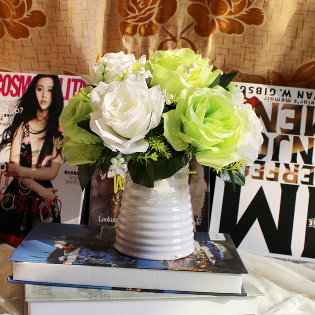 Rattan discount vase set