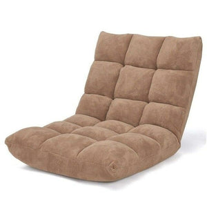 Open image in slideshow, Adjustable 14-Position Cushioned Floor Chair Living Room Leisure Chair
